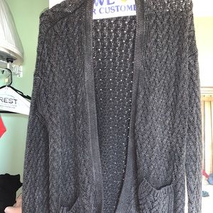 black cardigan